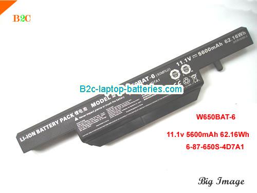 MACHENIKE M700 Battery 5600mAh, 62.16Wh  11.1V Black Li-ion