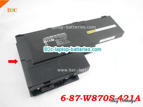 CLEVO 6-87-W870S-421B Battery 3800mAh 11.1V Black Li-Polymer