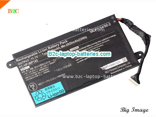 NEC PCVPWP145 Battery 2940mAh, 32Wh  11.1V Black Li-Polymer