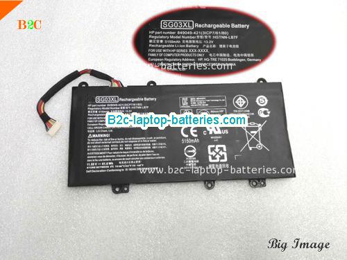 HP Envy 17-U175NR Battery 3450mAh 11.55V Black Li-ion