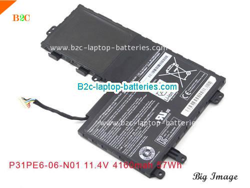 TOSHIBA P31PE6-06-N01 Battery 4160mAh, 50.73Wh  11.4V Black Li-ion