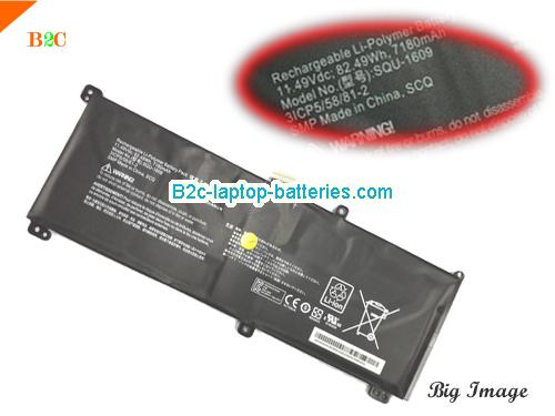 SCHENKER XMG Core 15 Battery 7180mAh, 72.49Wh  11.49V Black Li-ion