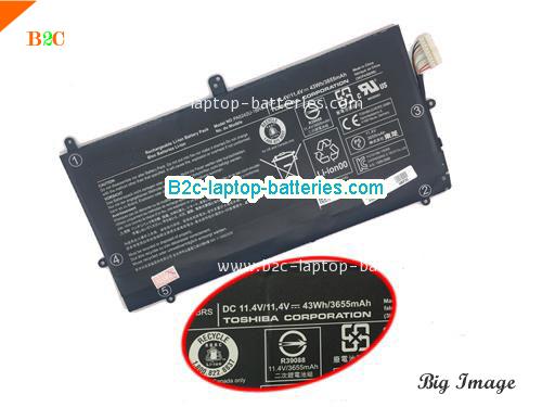 TOSHIBA Satellite Radius 12 P20W-C-10C Battery 3655mAh 11.4V Black Li-ion