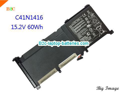 ASUS N501JW-2B Battery 4400mAh, 60Wh  15.2V Black Li-ion