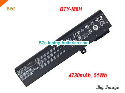 MSI GP72 7RE-296TW Battery 4730mAh, 51Wh  10.86V Black Li-ion
