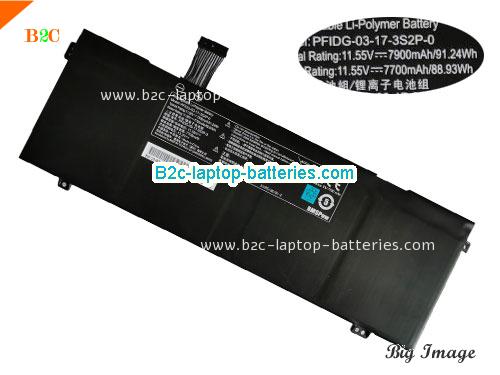 GETAC 3ICP5/65/81-2 Battery 7900mAh, 91.24Wh  11.55V Black Li-Polymer