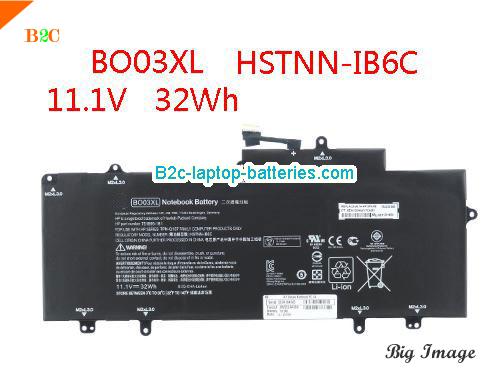 HP Chromebook 14 G3(K3X08EA) Battery 37Wh 11.4V Black Li-ion