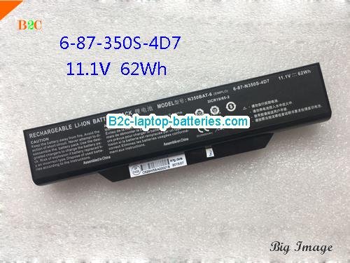 CLEVO N350DV Battery 5590mAh, 62Wh  11.1V Black Li-ion