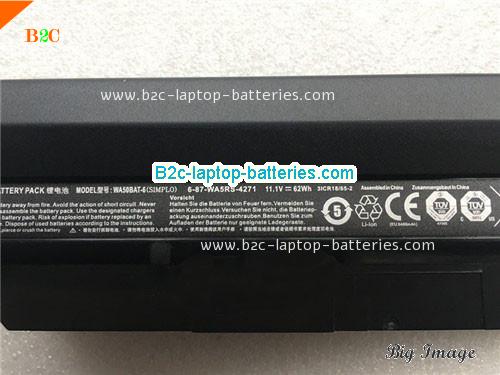 CLEVO WA50BAT Battery 62Wh 11.1V Black Li-ion