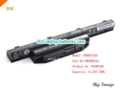 FUJITSU FPCBP405Z Battery 72Wh 11.25V Black Li-lion