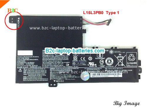 LENOVO IdeaPad 320S14IKB(80X400D3GE) Battery 4610mAh, 53Wh  11.4V Black Li-ion