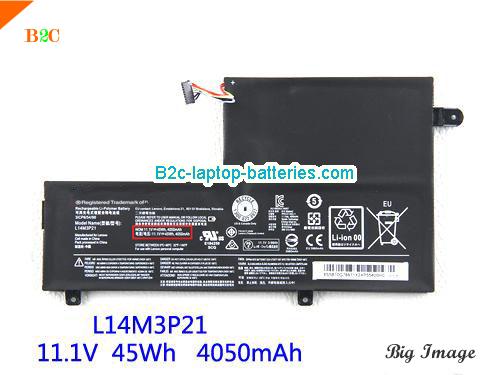 LENOVO IDEALPAD 500S Battery 4050mAh, 45Wh  11.1V Black Li-ion