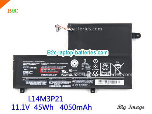 LENOVO YOGA 500 14ISK 80R5 Battery 4050mAh, 45Wh  11.1V Black Li-ion