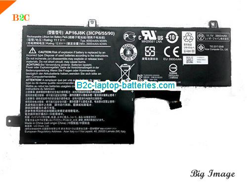 ACER 3ICP6/55/90 Battery 4050mAh, 45Wh  11.1V Black Li-ion