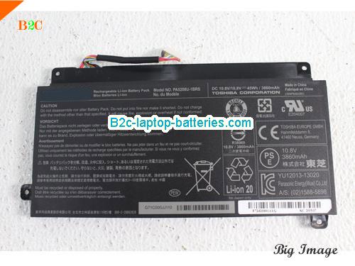 TOSHIBA PA5208U-1BRS Battery 3860mAh, 45Wh  10.8V Black Li-ion
