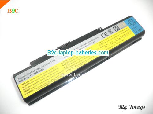 LENOVO 3000 Y510a 15303 Battery 5200mAh 11.1V Black Li-ion