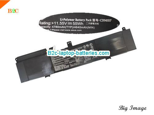 ASUS VivoBook Flip TP301UJ Battery 4780mAh, 55Wh  11.55V Black Li-ion