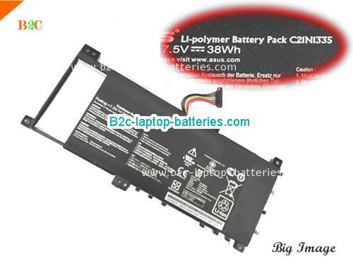 ASUS VivoBook S451LN-CA160H Battery 5066mAh, 38Wh  7.5V Black Li-ion