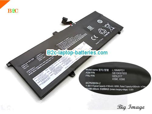 LENOVO ThinkPad X13 Gen 1 Battery 4190mAh, 48Wh  11.46V Black Li-Polymer