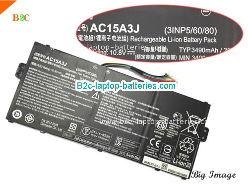 ACER Chromebook R11 CB5-132T Battery 3315mAh, 38Wh  11.55V Black Li-ion