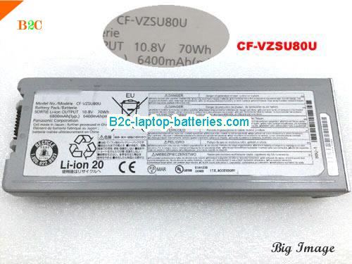 PANASONIC CFVZSU80U Battery 6400mAh, 70Wh  10.8V Grey Li-ion