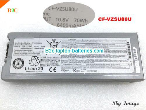 PANASONIC CF-VZSU82U Battery 6400mAh, 70Wh  10.8V Grey Li-ion