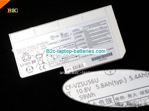 PANASONIC Toughbook F8 Notebook computer Battery 5800mAh, 59Wh , 5.4Ah 10.8V Sliver Li-ion