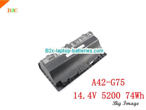 ASUS G75V Series Battery 5200mAh, 74Wh  14.4V Black Li-ion