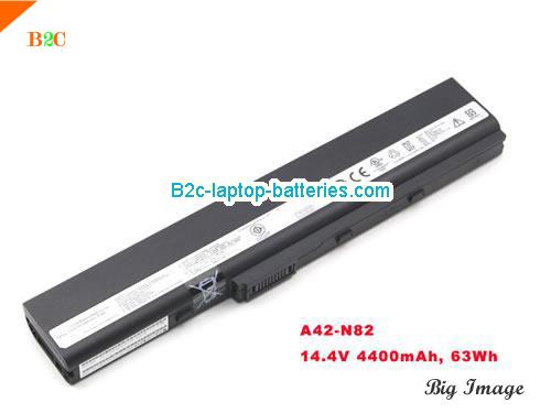 ASUS N82JV Battery 4400mAh 14.4V Black Li-ion