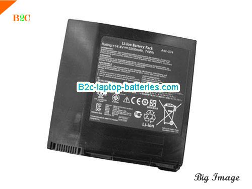 ASUS G74SX-BBK7 Battery 5200mAh, 74Wh  14.4V Black Li-ion