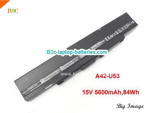 ASUS A41U53 Battery 5600mAh, 84Wh  15V Black Li-ion