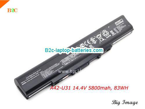 ASUS P31JG Battery 5800mAh 14.4V Black Li-ion