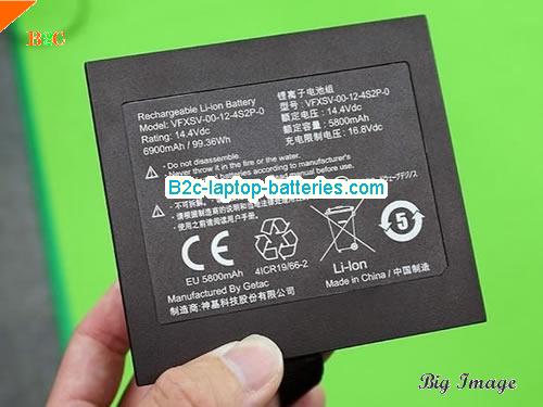 DOSUPARA VFXSV-00-12-4S2P-0 Battery 5800mAh, 99.36Wh  14.4V Black Li-ion