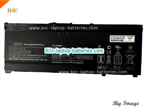 HP Gaming Pavilion 15-CX0004UR Battery 4550mAh, 70Wh  15.4V Black Li-ion