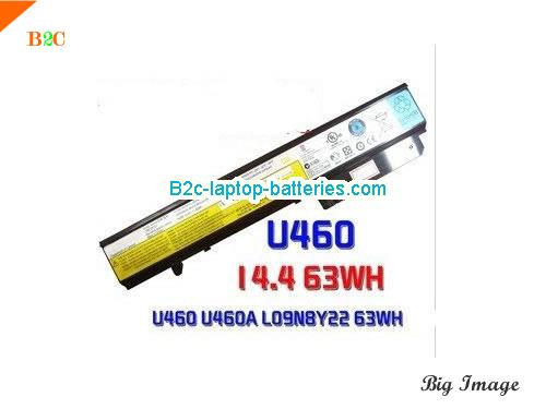 LENOVO IdeaPad U460 Battery 63Wh 14.4V  Li-ion