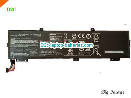 ASUS ROG G701VI-BA034T Battery 8040mAh, 93Wh  11.4V Black Li-ion