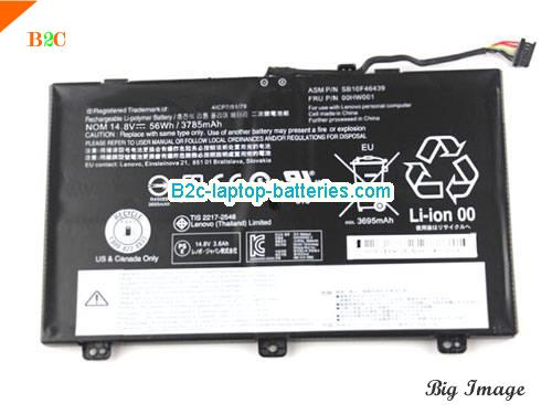 LENOVO ThinkPad S5(20B0S00400) Battery 3785mAh, 56Wh  14.8V Black Li-ion