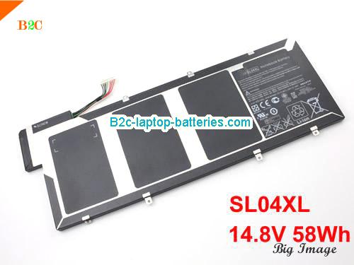 HP Envy Spectre 14-3001tu Battery 58Wh 14.8V Black Li-ion