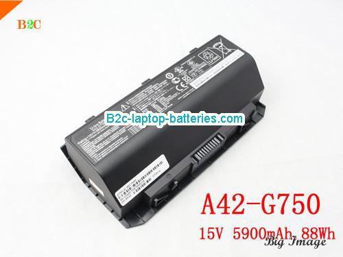 ASUS ROG G750JW-BBI7N05 Battery 5900mAh, 88Wh  15V Black Li-ion