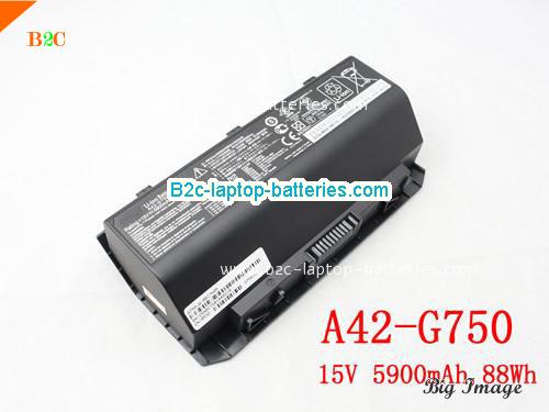 ASUS G750JY-T4015H Battery 5900mAh, 88Wh  15V Black Li-ion