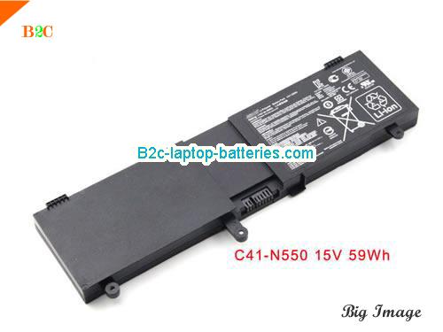 ASUS N550JK-DB74T Battery 4000mAh, 59Wh  14.8V Black Li-Polymer