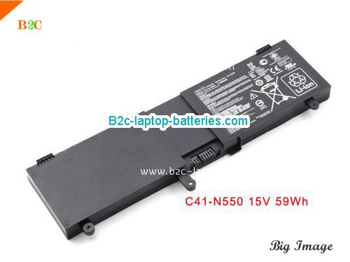 ASUS N550JK-CM525H Battery 4000mAh, 59Wh  14.8V Black Li-Polymer