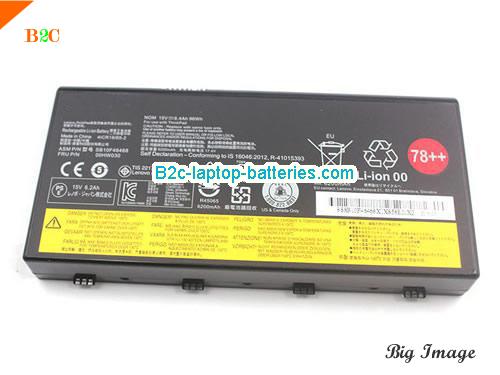 LENOVO ThinkPad P71(20HK0004GE) Battery 6400mAh, 96Wh , 6.4Ah 15V Black Li-ion