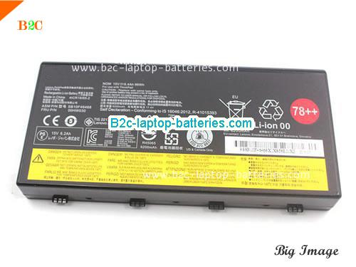 LENOVO ThinkPad P71(20HK0005GE) Battery 6400mAh, 96Wh , 6.4Ah 15V Black Li-ion