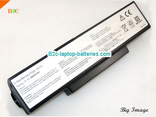 ASUS N71JQ-XT1 Battery 6600mAh 10.8V Black Li-ion