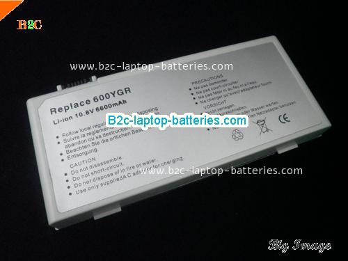 GATEWAY 600YG2 Battery 6600mAh 10.8V Black Li-ion