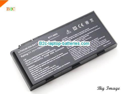 Genuine BTY-M6D Laptop Battery For MSI GX660R E6603 GT70 GT780 GT60 GT70 GX680 Series 9 Cells, Li-ion Rechargeable Battery Packs
