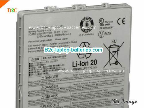 PANASONIC FZG1 Battery 9300mAh, 94Wh  10.8V Sliver Li-ion