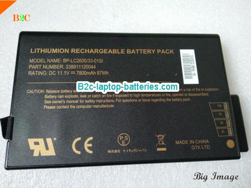 GETAC 338911120104 Battery 7800mAh, 87Wh  11.1V Black Li-ion