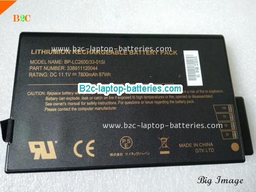 GETAC 338911120104 Battery 7800mAh, 87Wh  11.1V Black Li-ion